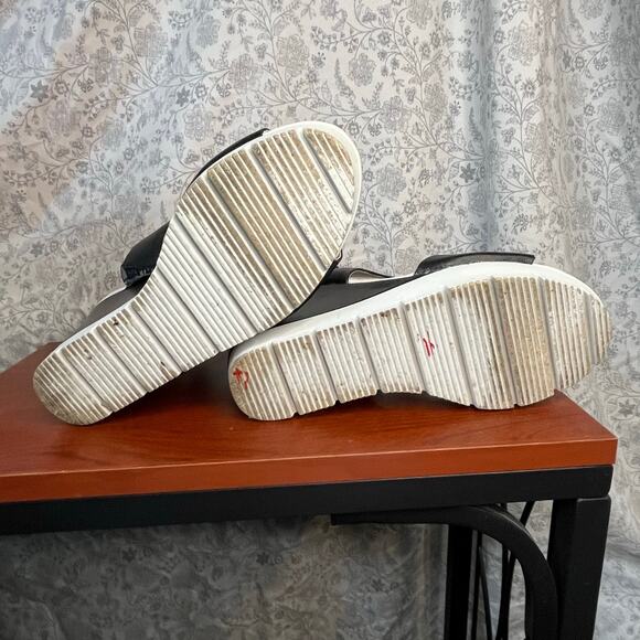 Juicy Couture Black Wedge Sandals Sz 10 Y2K Platform Vintage 2000s retro chunky - Picture 14 of 14